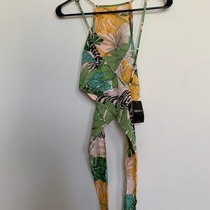 Floral Crop Tank Top